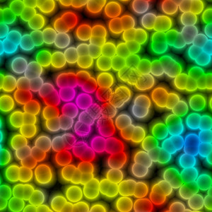 黑色背景上详细多彩菌的颜色图示黑照片微观图片