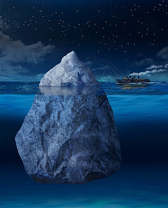 历史大海帆船即将撞上浮冰山漂浮在海洋中旅行插图图片