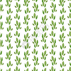 的水彩绿叶无缝图案手绘背景可用于包装纺织品墙纸和包装设计水彩绿叶无缝图案手绘背景可用于包装墙纸和设计用过的树叶图片