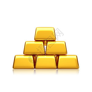 砖成功货币金条白背景孤立的金条金的高清图片素材