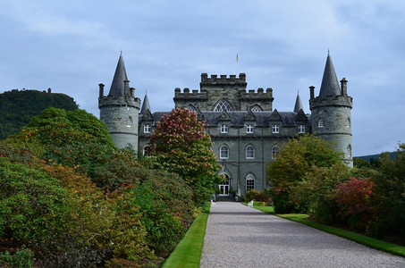 因维拉Argyll公爵在苏格兰的Inveraray城堡家弼氏族图片