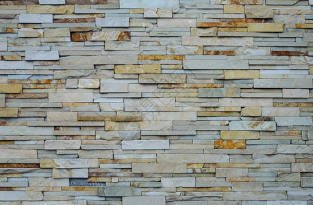 浅棕褐色粗岩石平板墙壁型质地砖结构体图片