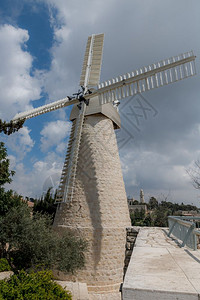 这是耶路撒冷一个著名的里程碑以色列的风车是耶鲁萨拉姆岛校对Souphy一种旅游蒙蒂菲奥雷图片
