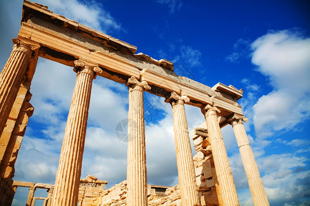 克拉夫琴科欧洲寺庙希腊雅典卫城的Erechtheum门面图片