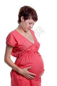 女士孩怀孕妇及其丈夫的手和产假图片