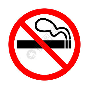 雪茄形象的禁止吸烟符号象征图片