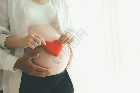 孕妇子女愉快预期高清图片