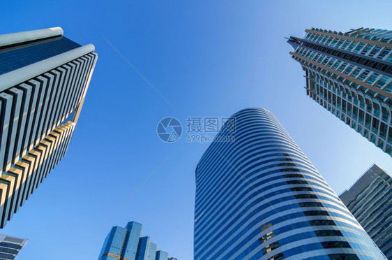 高楼景观现代建筑曼谷市中心商业区现代建筑天际线图片