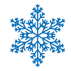 坠落冰冷孤立在白色背景上的蓝雪花带有圣诞节和冬季主题的平面图标简单的雪符号图孤立在白色背景上的蓝华丽雪花简单的符号图季节图片