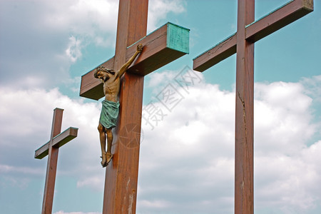 基督被钉死在上帝的象征永恒的爱钉在上老的钉图片