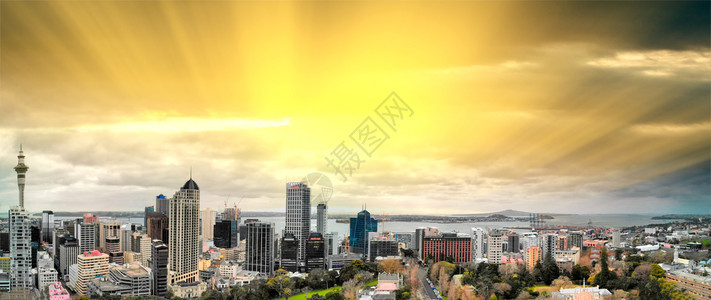 城市景观目的地新西兰奥克市风景航空观测图片