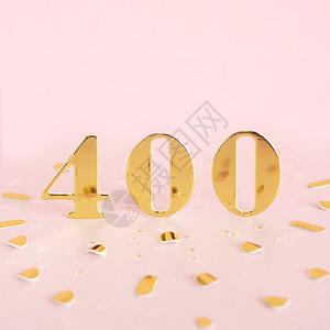 价格粉色的为了数字40是粉红背景的金数面纸间文本空金色图片
