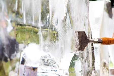 泰国叉冰雕刻创造力图片