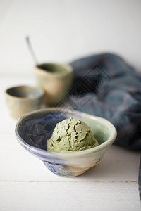 抹茶冰淇淋背景图片
