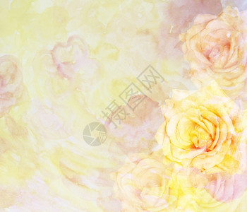 黄色的艺术彩过滤器水成分制玫瑰花朵的表面抽象植物背景的图片
