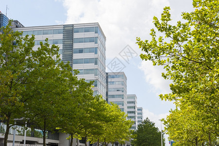 天际线金融四座现代玻璃办公大楼塔的几何视角6办公室图片