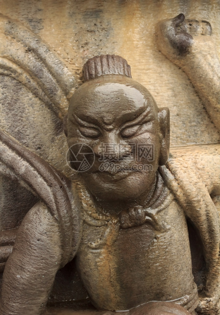 韩国济州岛寺庙中的天使雕像历史古老的旅行图片
