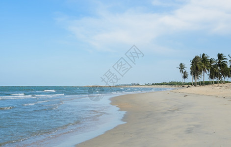 支撑白色的天空泰国热带海滨滩图片