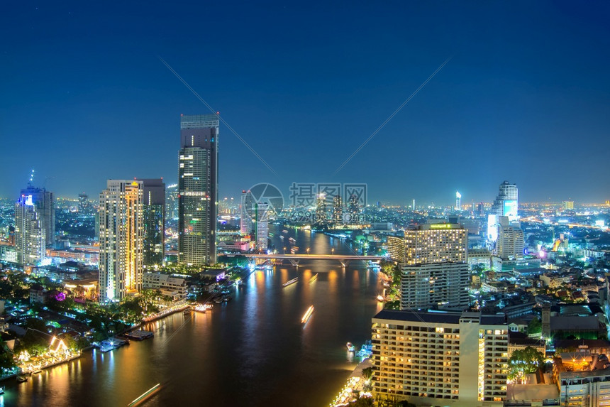 塔天际线旅行曼谷城市风景Bangkok市风景在商业区城市风景中图片