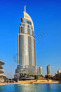 天空地标阿联酋迪拜市中心区地址旅馆天际线图片