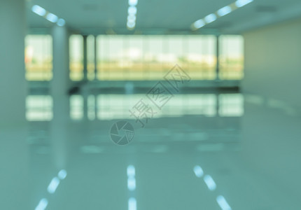 走廊阳光空的现代办公内部建筑有窗口阴影Blor抽象图像绿调背景色音玻璃图片