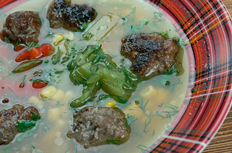 墨西哥肉球汤南最喜爱健康土豆煮熟的图片