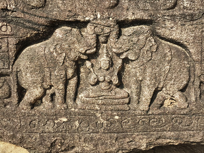 城市神殿GalPotha或StoneBook的背景细节这是斯里兰卡古城Polonnaruwa的闪光一部分种图片