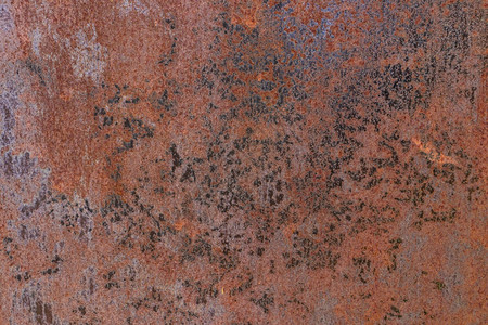 老的邋遢材料金属钢墙壁背景纹理上的生锈图片