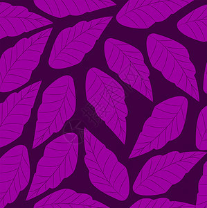 热带纸无缝抽象图案紫色叶贴背景的叶子无缝图案紫色叶墙纸图片