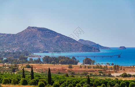 莱夫克场景观从塞浦路斯北部莱夫卡地区看莫普湾卡拉沃斯塔西和利姆尼蒂斯图片