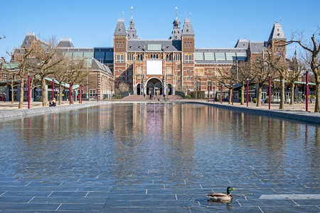 荷兰阿姆斯特丹20年3月5日Rijksmuseum在荷兰阿姆斯特丹的Corona危机电晕历史遗产图片