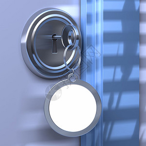 财产房屋宾馆办公室或用锁和带空间的钥匙环装上电文的公寓旅馆办室或寓标签投资图片