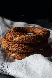 土耳其贝格模度早餐编织的棕色图片