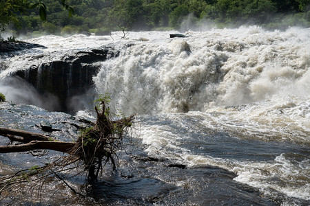 路德维希乌干达穆尔奇松瀑布的全景风东方身体图片