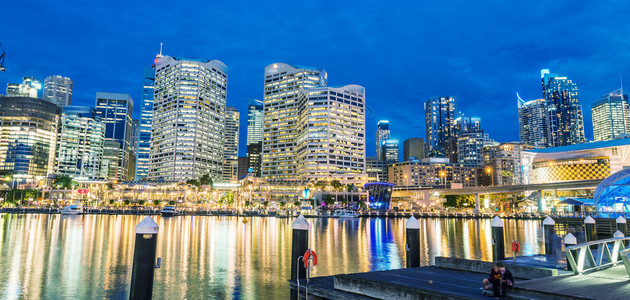旅游悉尼新南威尔士州市天线在美好的一天商业澳大利亚图片