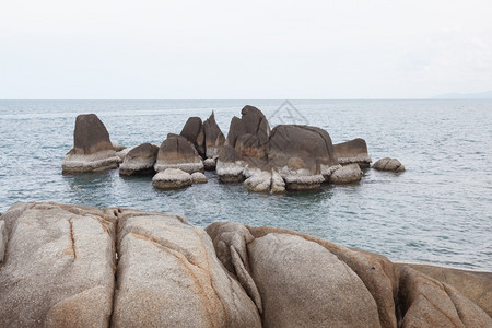 泰国的礁石与海边风景图片