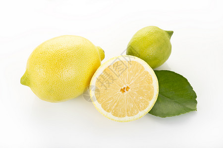 圆圈食物在白色背景上孤立的柠檬柑橘豪华轿车健康图片