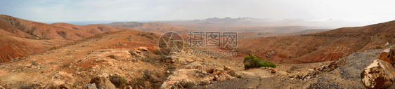 干燥沙漠富尔图拉岛美丽山地风景的全图片