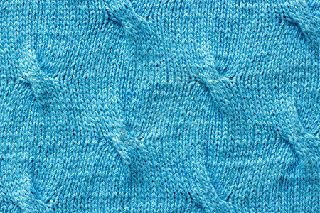 材料编织有缝线的手工造织物与蓝色纱布捆绑在一起羊毛蓝色的图片