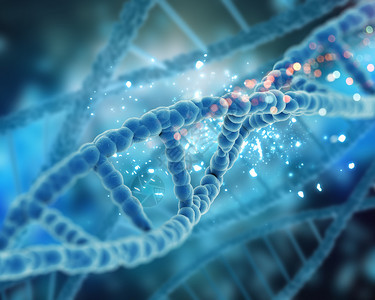 3D提供带有DNA条的医学背景科插图感染图片