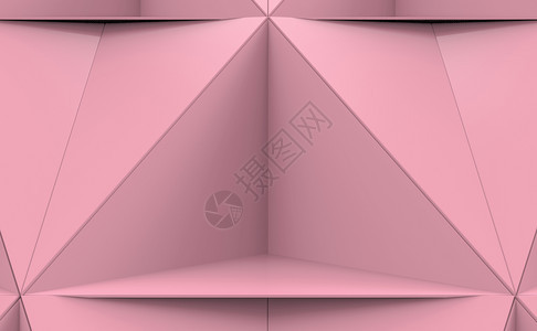 优质的边界3d转换抽象粉红色三边多形板块状背景插图图片