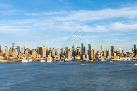 约克城市景观纽曼哈顿美国黄昏市中城天际心图片