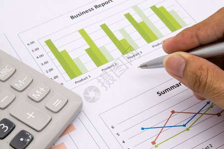 图表纸人分析商业和财务报告管理图片