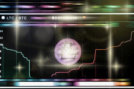 堵塞加密货币交易屏幕信息比特币换屏幕加密概念区块链技术商业和市场贸易概念代码电脑图片