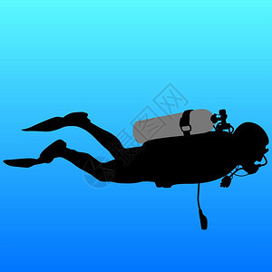 黑色环影潜水器矢量插图白色的向特别图片