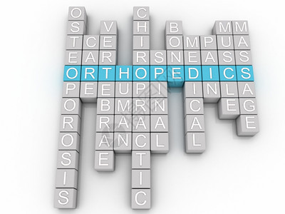 对待3d图像Orthopedics问题概念词云背景多米尼奇药物图片