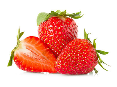 成熟孤立的草莓营养可口图片