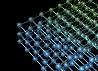 纳米技术颗粒3D结构内有原子和底暗装束的纳米技术粒子三维结构黑暗的目水晶图片