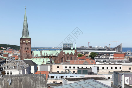 斯堪的纳维亚丹麦奥胡斯市Aarhus的景象奥尔胡斯节日图片
