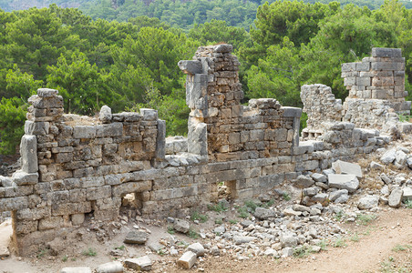 希腊地标土耳其史蒂利斯古老城市的废墟安塔利亚图片